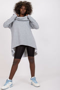 Women's Sweatshirt - Mock-Neck With Relaxed Fit