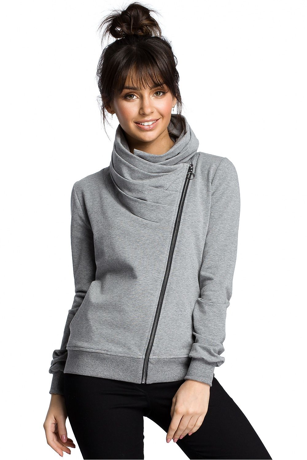Women's Sweatshirt - Mock-neck With Regular Fit