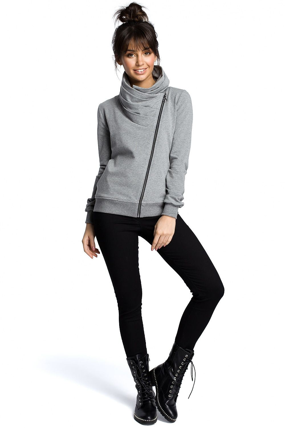 Women's Sweatshirt - Mock-neck With Regular Fit