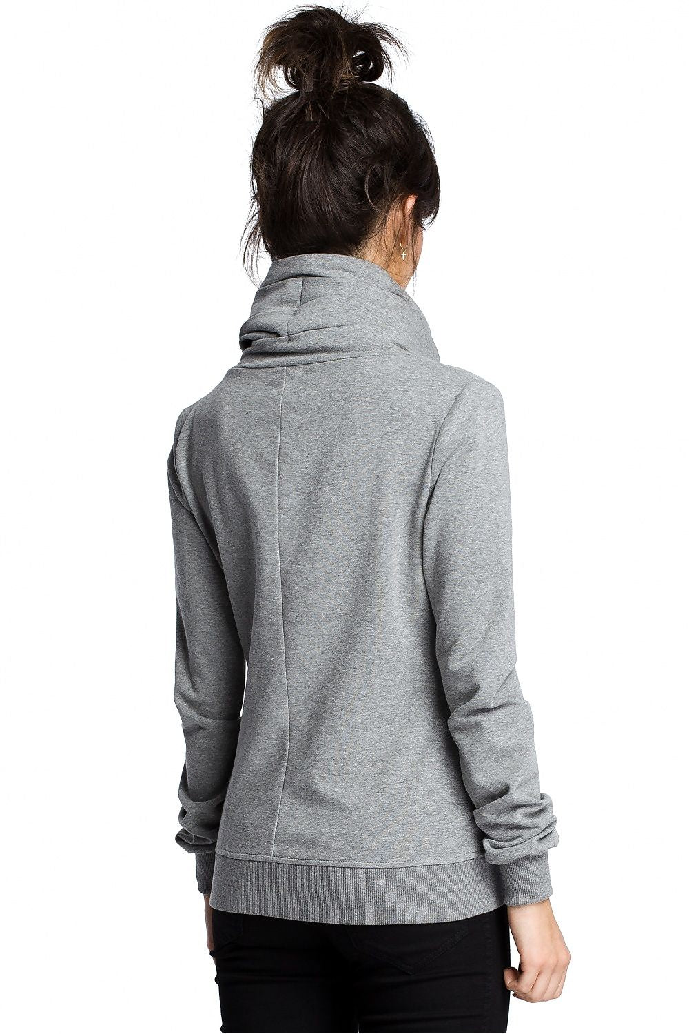 Women's Sweatshirt - Mock-neck With Regular Fit