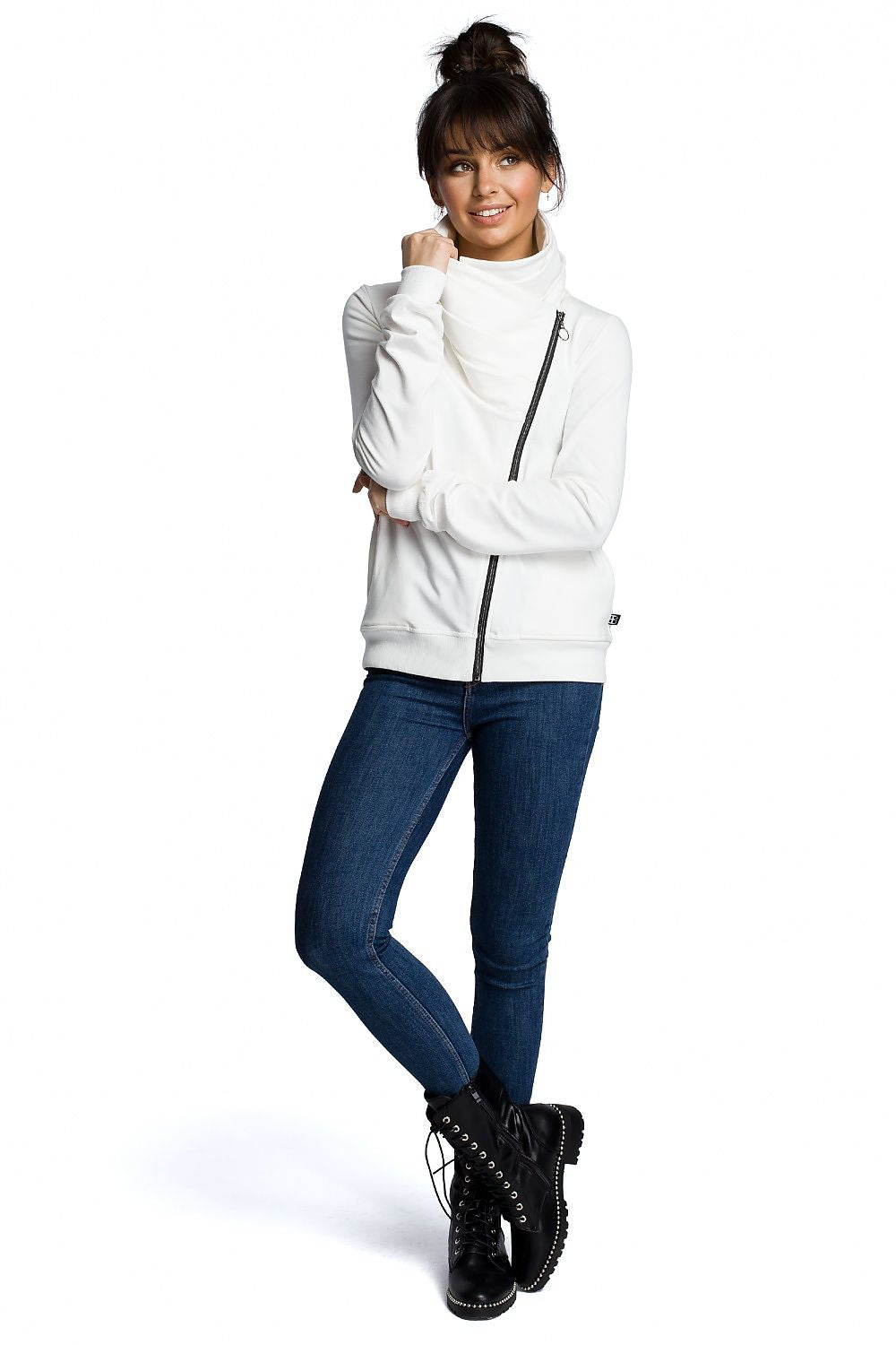 Women's Sweatshirt - Mock-neck With Regular Fit