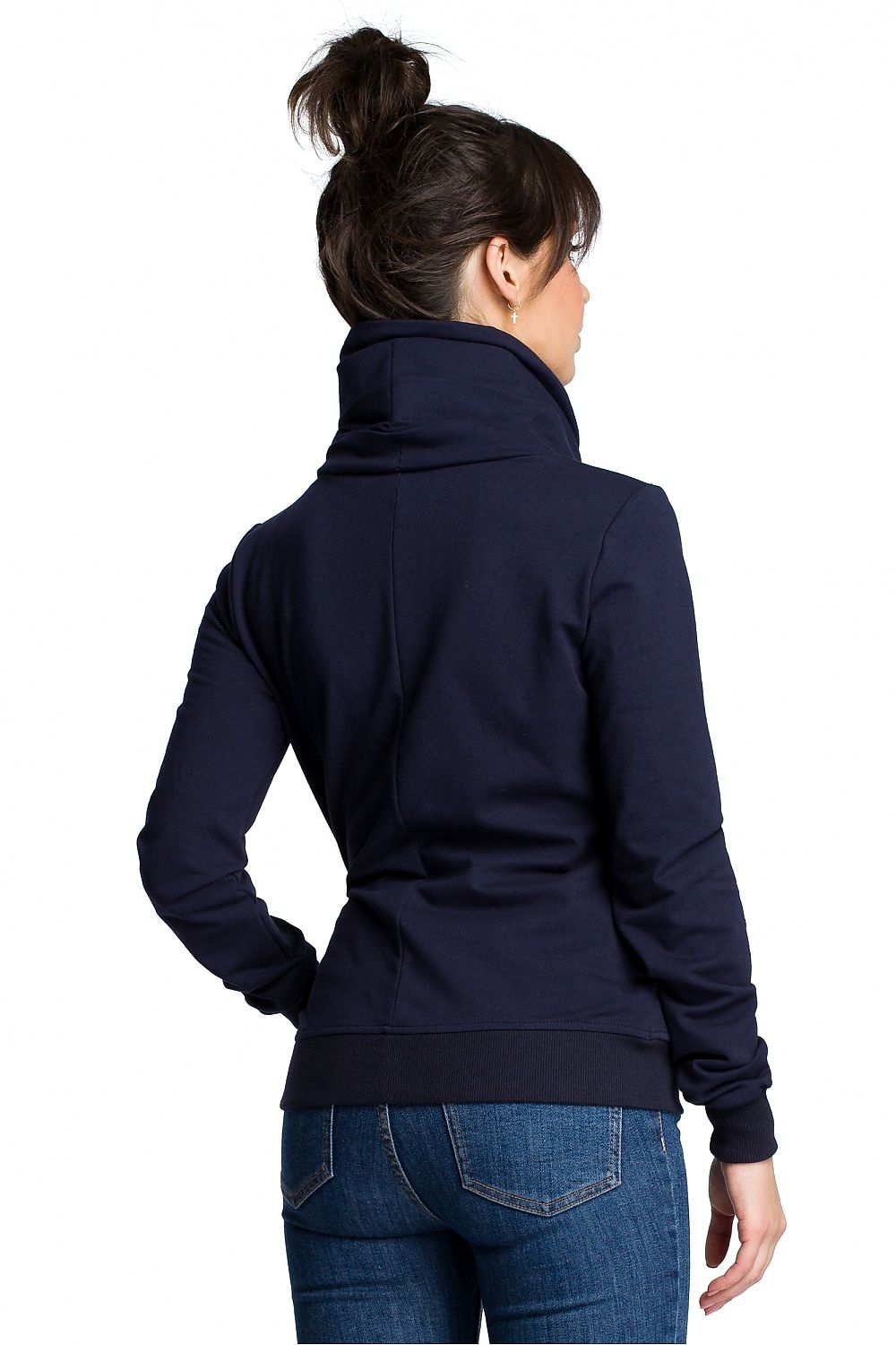 Women's Sweatshirt - Mock-neck With Regular Fit