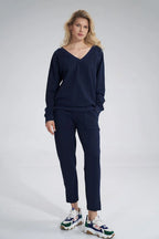 Womens Sweatshirt - V-Neck With Regular Fit