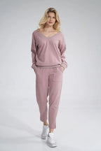 Women's Sweatshirt - V-Neck With Regular Fit