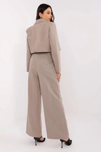 Women’s Tailored Blazer and Wide Leg Pants Suit Set