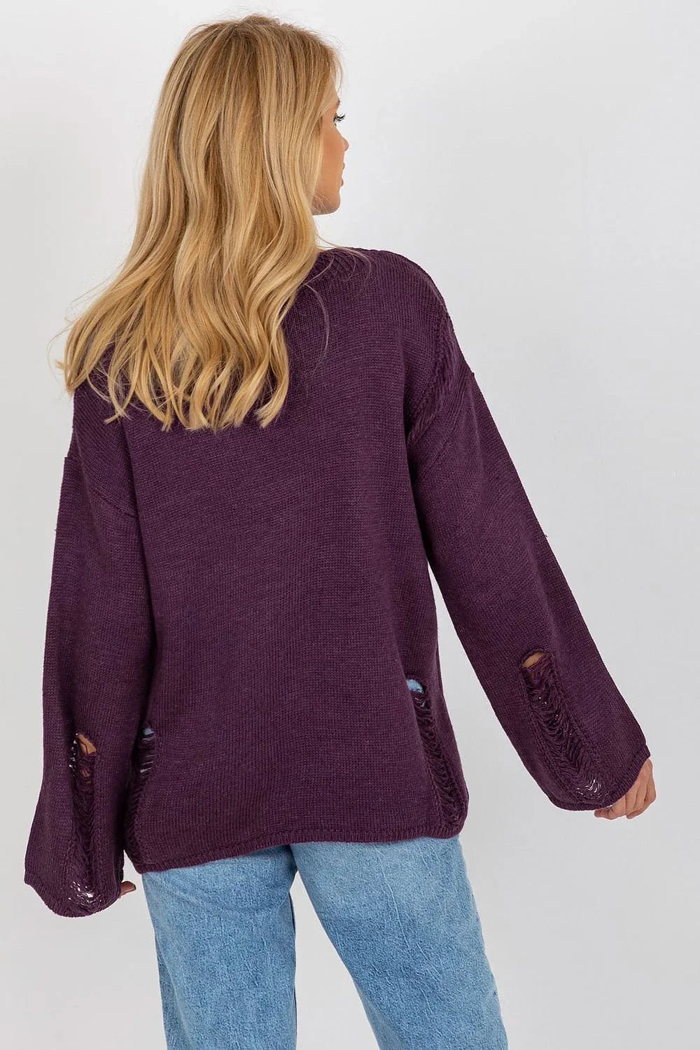Women's Textured Oversized Pullover Sweater