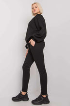 Women’s Textured Sweatshirt and Straight Leg Pants Set