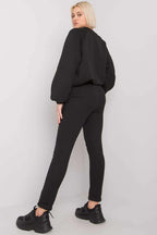 Women’s Textured Sweatshirt and Straight Leg Pants Set
