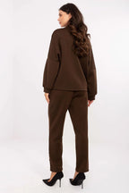 Women’s V-Neck Blouse and Straight Leg Pants Set