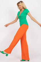 Women's Wrap Blouse - Solid Waist Length