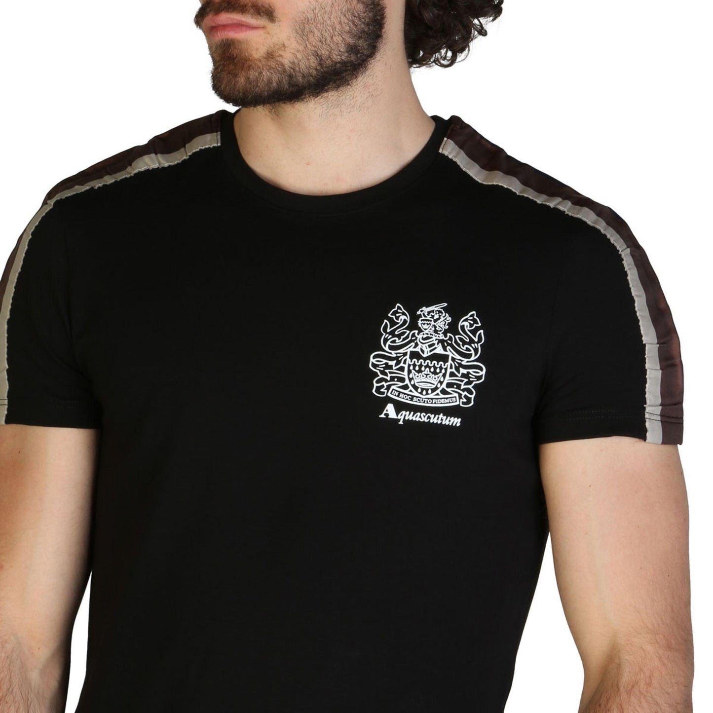 Aquascutum Men T-shirts - Black Brand T-shirts - T-Shirt - Guocali