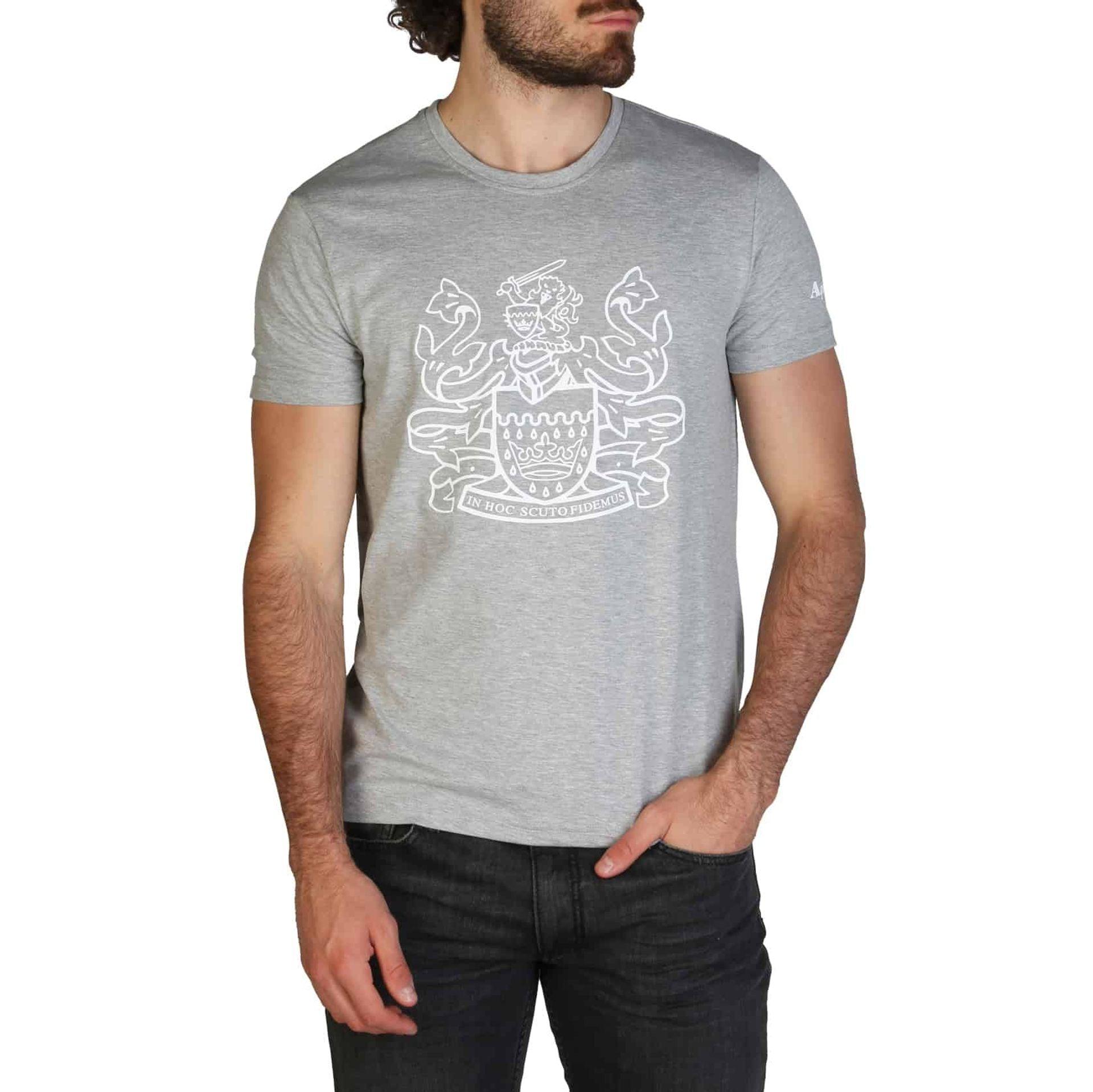 Aquascutum Men T-shirts - Grey Brand T-shirts - T-Shirt - Guocali