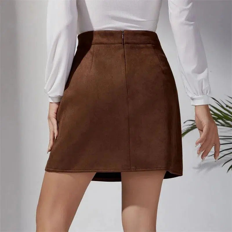 Beaded Mini Skirt with Slit - Mini Skirt - Guocali