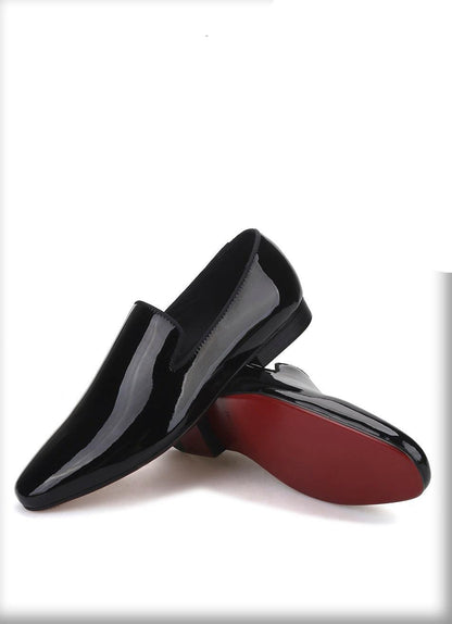 Black Patent Leather Men Loafers - Men Shoes - Loafer Shoes - Guocali