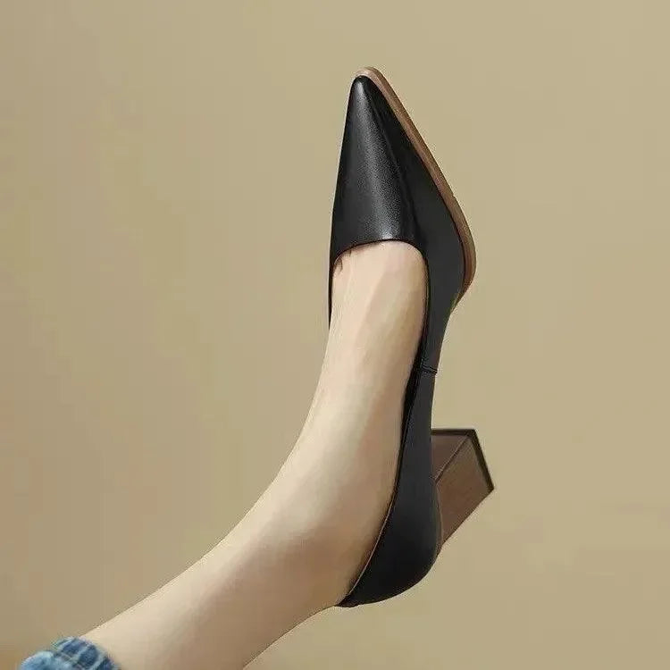 Block Heel Women Pumps -Guocali