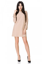 Boat Neck Mini Cocktail Dress Elegant Style-Day Dress-GUOCALI