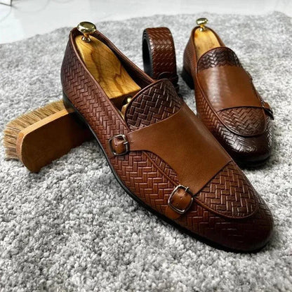 Men Dress Loafers - Buckles, Straps Monk Strap Formal Dress Shoes