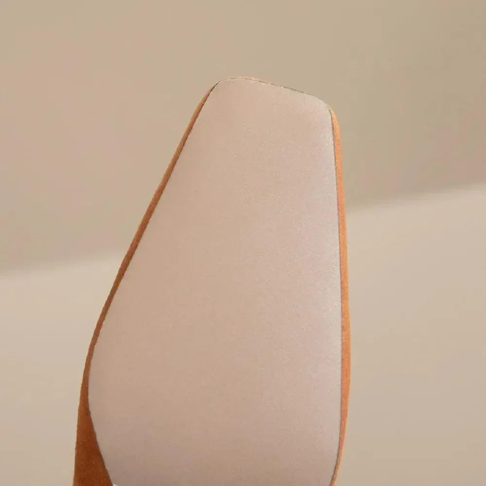 Buckle High Heel Leather Women Pumps -Guocali