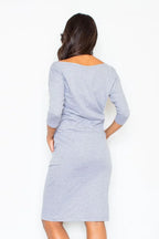 Casual Boat Neck Day Dress