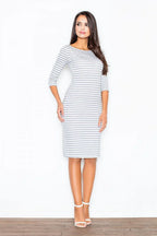 Casual Boat Neck Day Dress