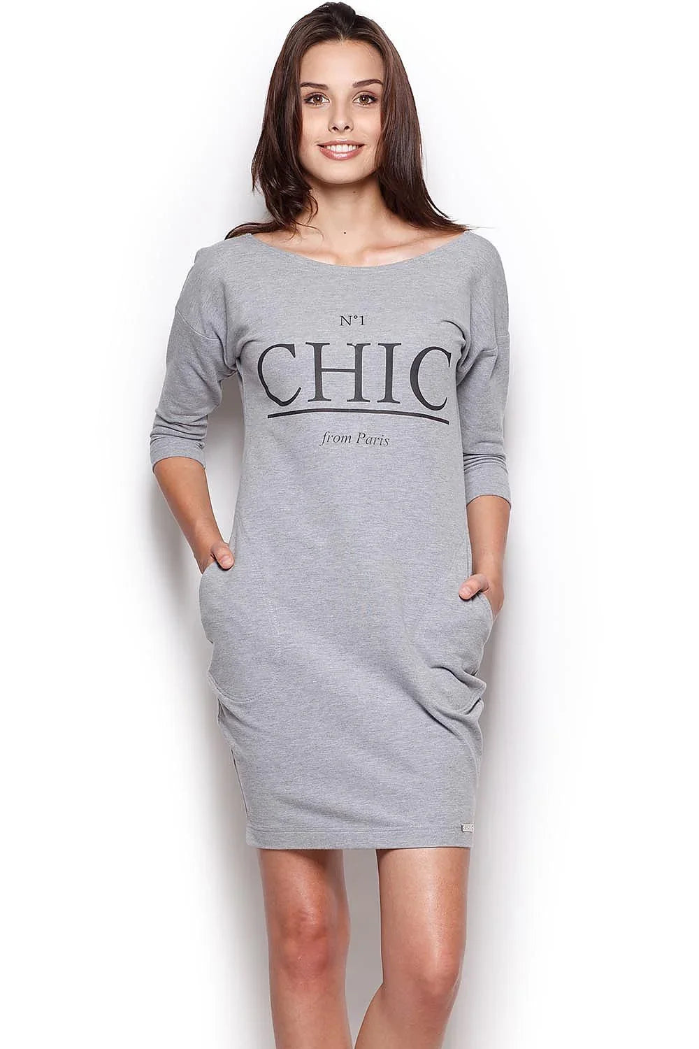 Casual Boat Neck Day Dress