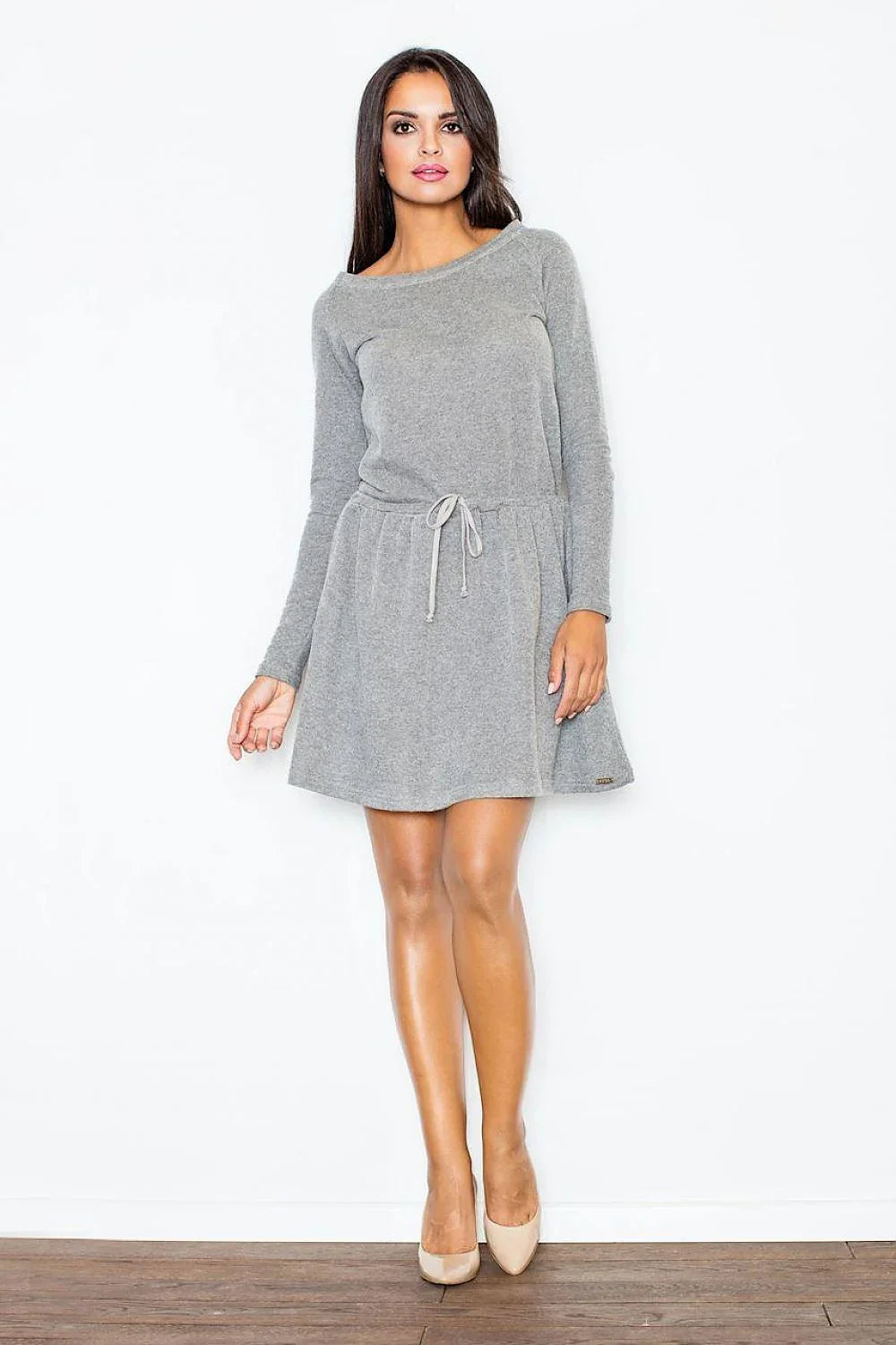 Casual Boat Neck Long Sleeves Day Dress