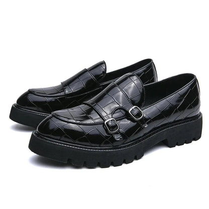Casual Double Monk Strap Shoes -Guocali