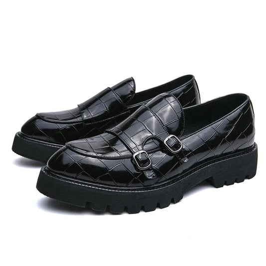 Casual Double Monk Strap Shoes -Guocali