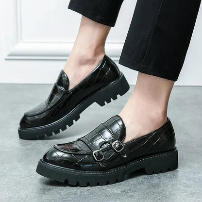 Casual Double Monk Strap Shoes -Guocali