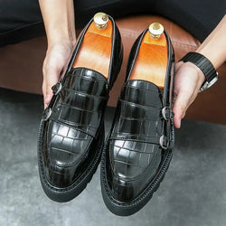Casual Double Monk Strap Shoes - Guocali