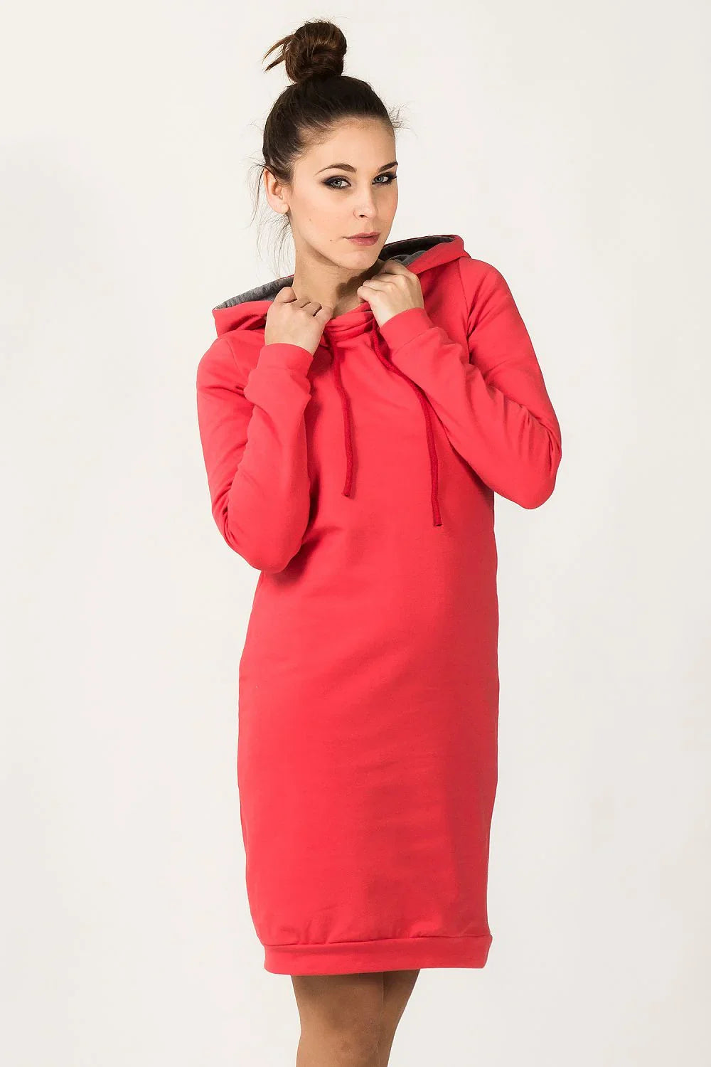 Casual Hooded Long Sleeves Day Dress