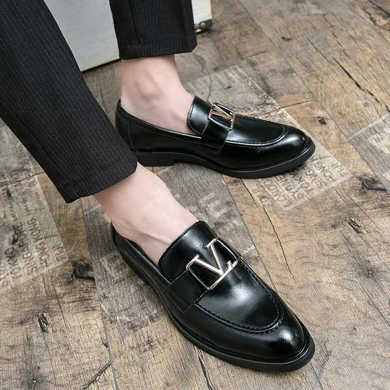 Casual Leather Buckled Men Loafers -Guocali