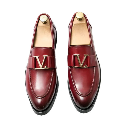 Casual Leather Buckled Men Loafers -Guocali