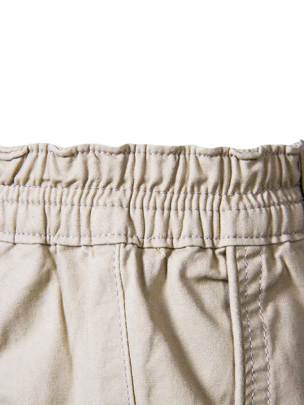 Casual Men Chinos – Mid-Rise Button Closure -Guocali
