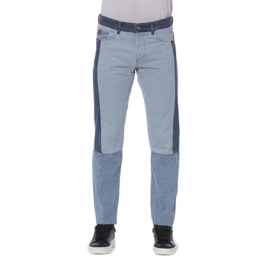 Casual Men Jeans – Mid-Rise Colorblock -Guocali