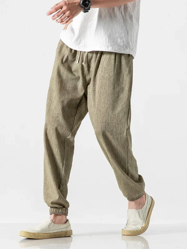Casual Men Joggers – Mid Rise Drawstring -Guocali