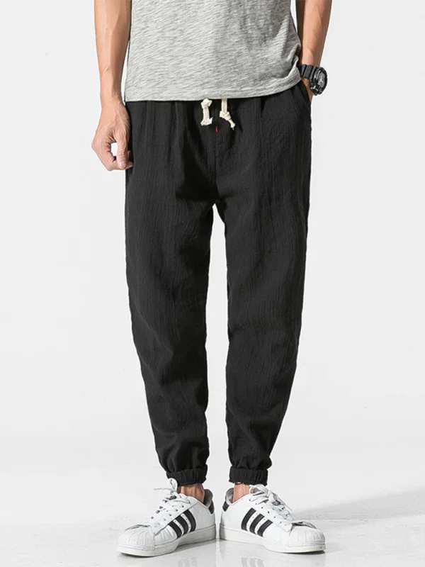 Casual Men Joggers – Mid Rise Drawstring -Guocali