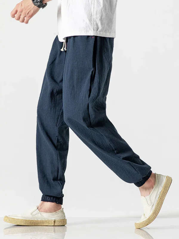 Casual Men Joggers – Mid Rise Drawstring -Guocali