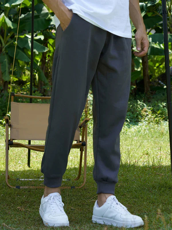Casual Men's Joggers – Mid Rise Drawstring Fit -Guocali