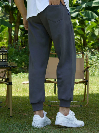 Casual Men's Joggers – Mid Rise Drawstring Fit -Guocali