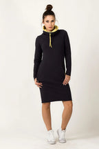 Casual Turtleneck Long Sleeves Day Dress