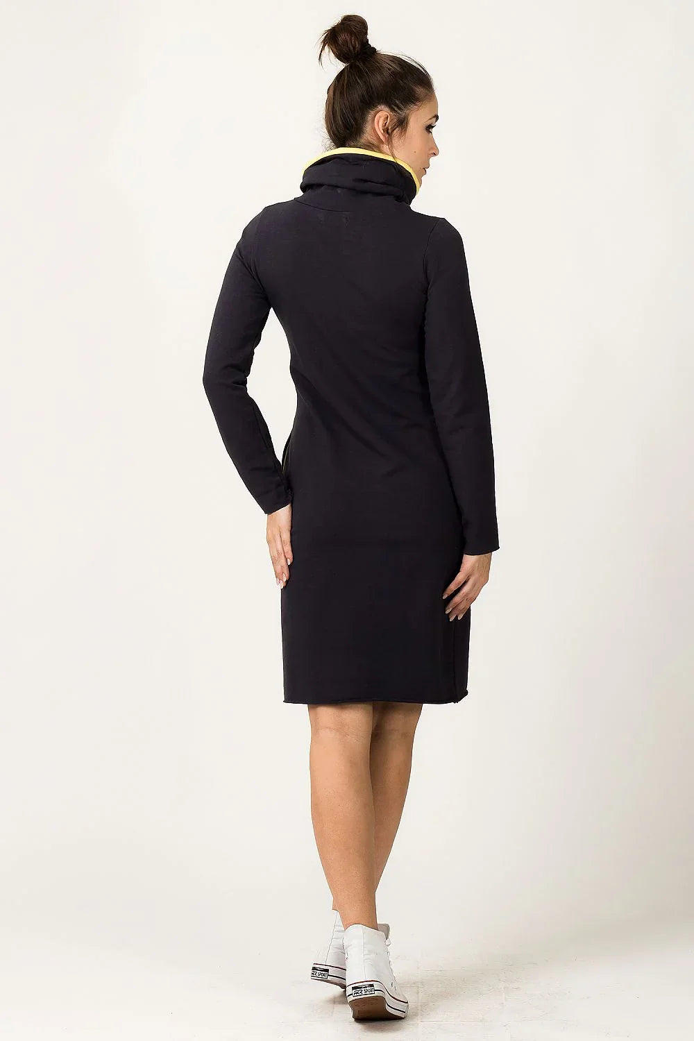 Casual Turtleneck Long Sleeves Day Dress