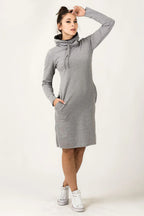 Casual Turtleneck Long Sleeves Day Dress