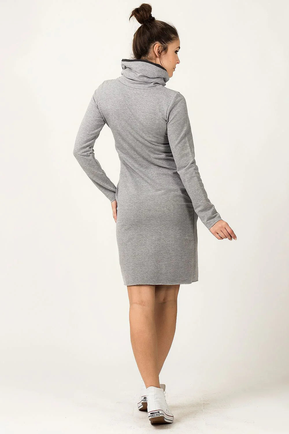 Casual Turtleneck Long Sleeves Day Dress
