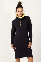 Casual Turtleneck Long Sleeves Day Dress