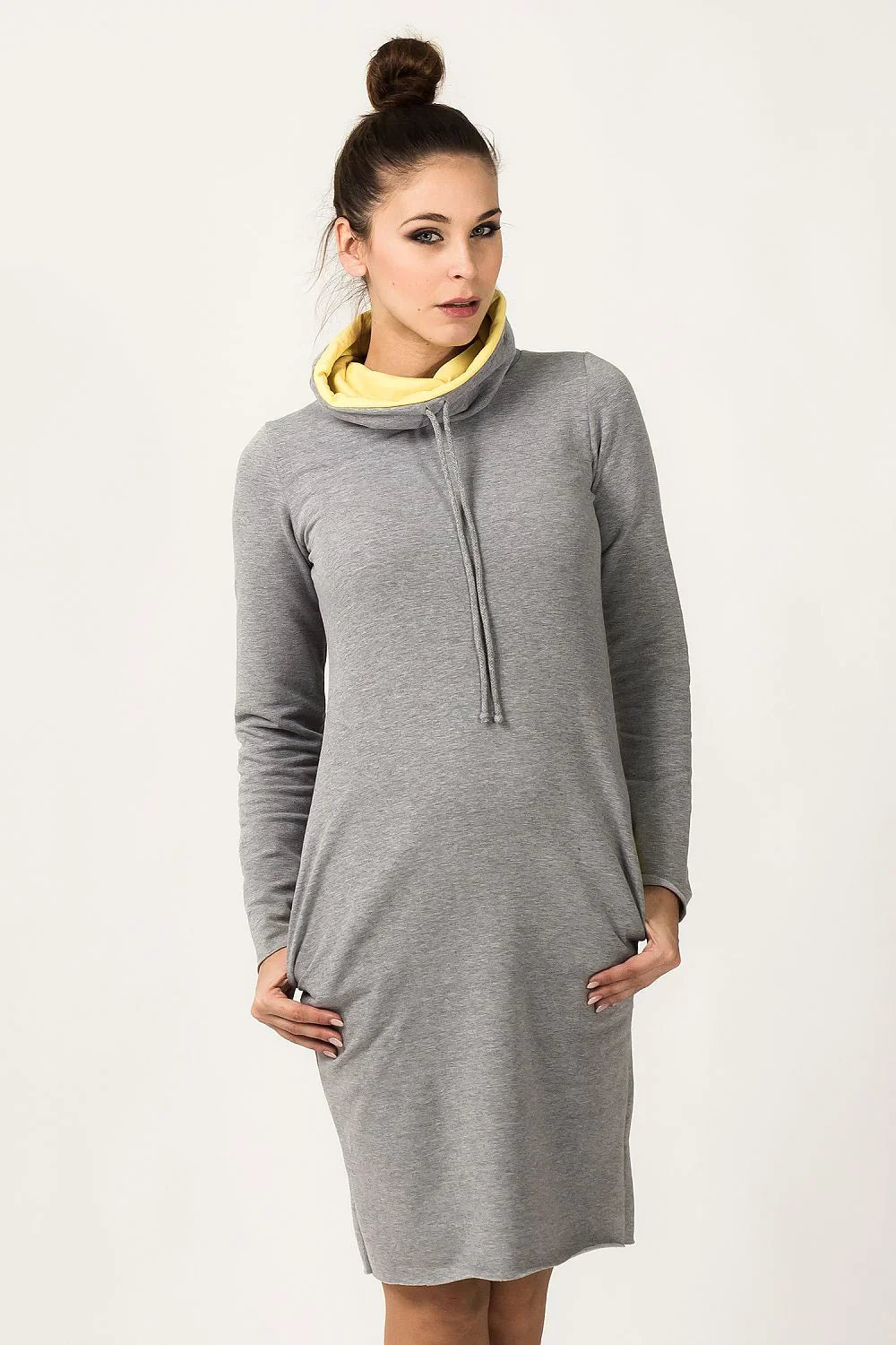 Casual Turtleneck Long Sleeves Day Dress