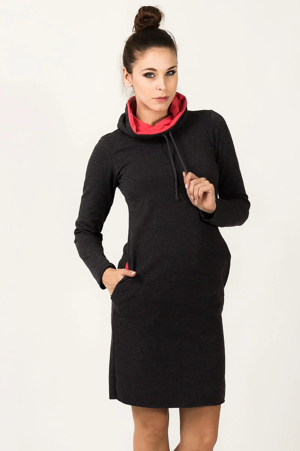 Casual Turtleneck Long Sleeves Day Dress