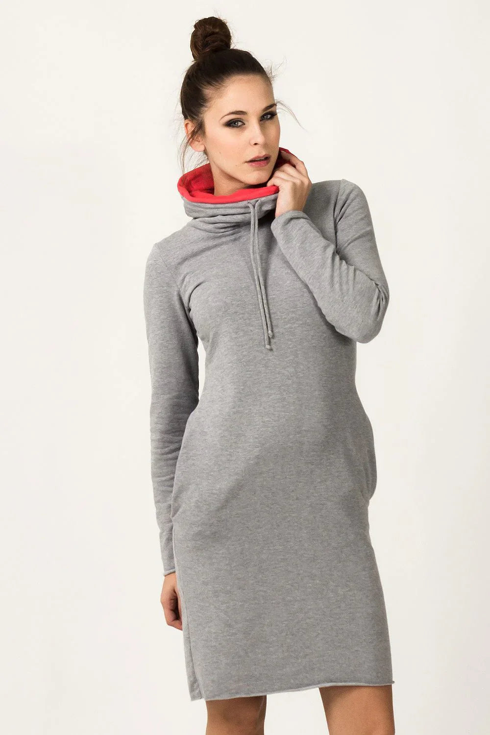 Casual Turtleneck Long Sleeves Day Dress