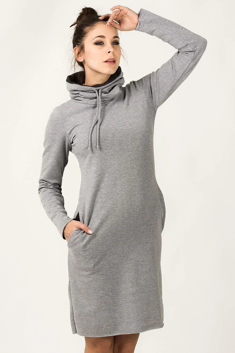 Casual Turtleneck Long Sleeves Day Dress