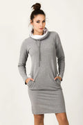 Casual Turtleneck Long Sleeves Day Dress